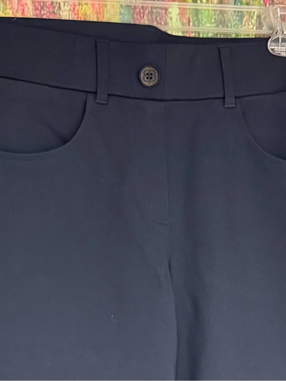 Betabrand Navy Straight-Leg Ponte Trousers - Picture 2 of 4